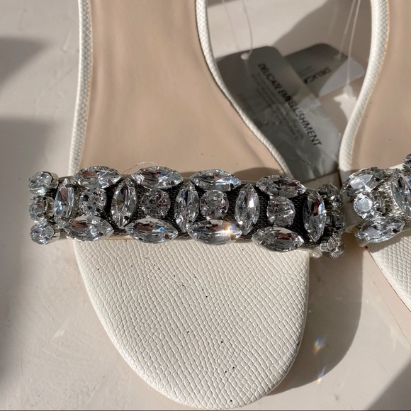 New embellished crystal white heels wedding party - Picture 2 of 12
